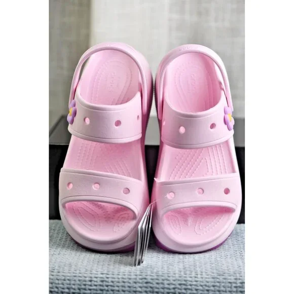 New! Size: 9 Women/7 Men Crocs Unisex Classic Mega Crush Platform Sandals Wedge - Picture 5 of 7